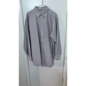 LL BEAN WRINKLE RESISTANT PLAIN MENS BUTTON DOWN SIZE 17 - 33 L